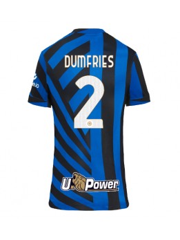 Inter Milan Denzel Dumfries #2 Replika Hemmakläder Dam 2024-25 Kortärmad